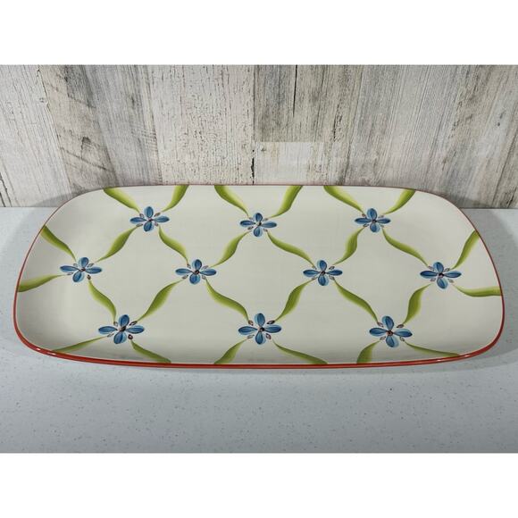 Interiors Other - Southern Living at Home Veranda Platter Gail Pittman 18" x 10” Rectangle Floral